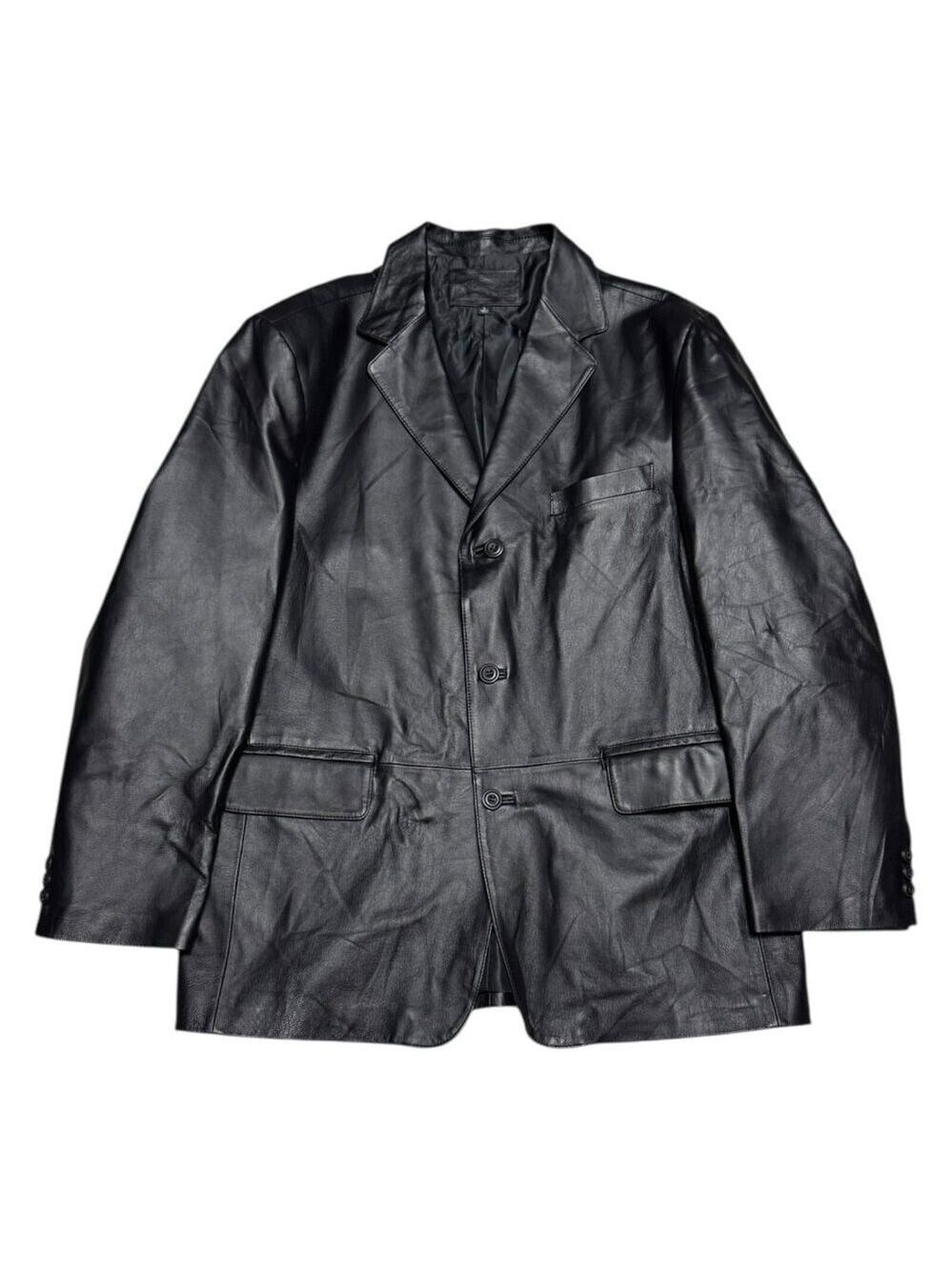 CROFT & BARROW GENUINE LEATHER Designer Business Casual Coat Jacket Mens XL